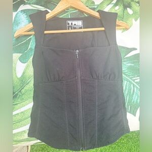 Ta3 Black zip up corset S